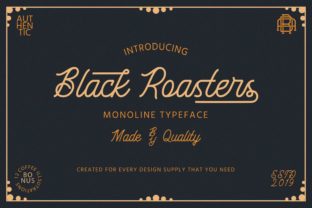 Black Roasters: A Bold Script Font for Editorial Design