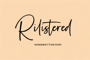 Rilistered: A Handwritten Font That Feels Like a Thoughtful Pause